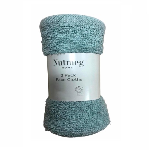 Nutmeg Home Blue Face Cloths