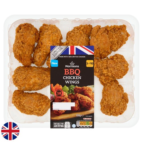 Morrisons British Breaded BBQ Chicken Wings 650g