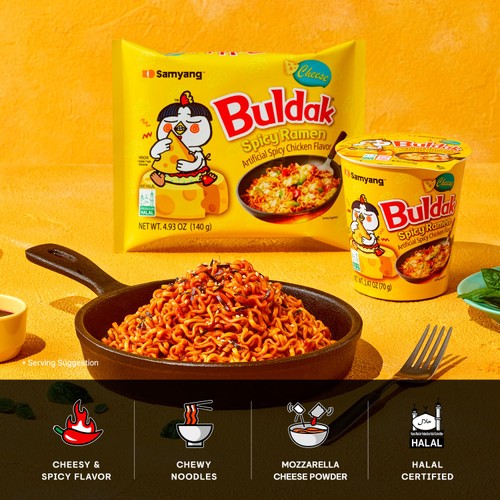 Samyang Buldak Hot Chicken Flavour Cheese Ramen Noodle Cup