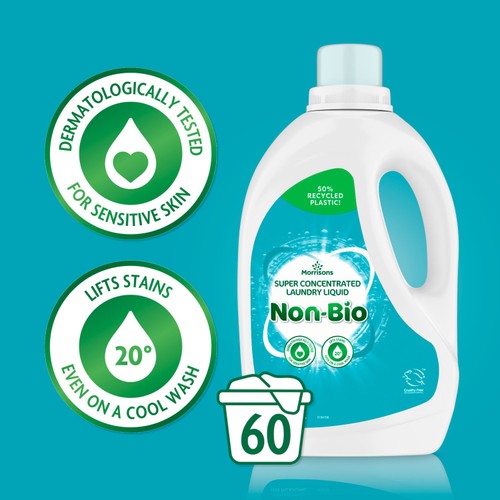 Morrisons Non-Bio Super Concentrated Liquid 60 Washes - Morrisons