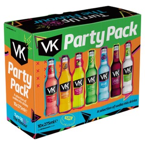 VK Mixed Pack A Selection of Flavoured Alcoholic Drinks 10 x 275ml