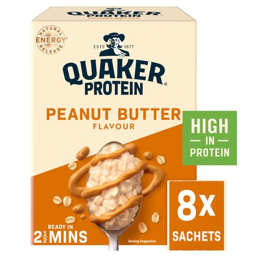 Quaker High Protein Peanut Butter Porridge Sachets Oat So Simple 