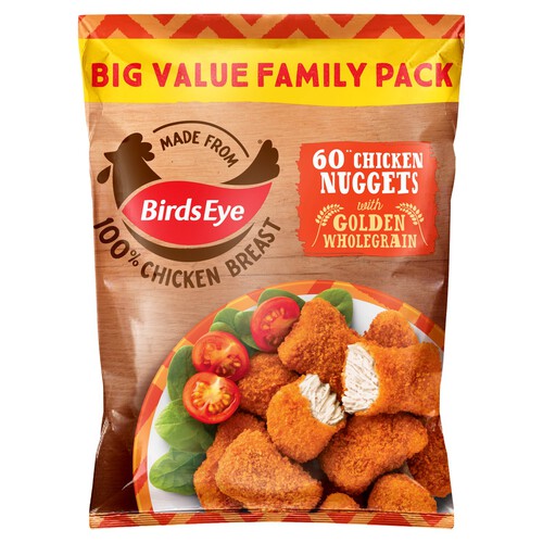 Birds Eye 60 Wholegrain Breaded Chicken Nuggets 