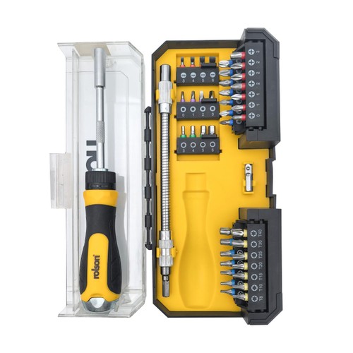 43Pc Ratchet Screwdriver & Bit Set