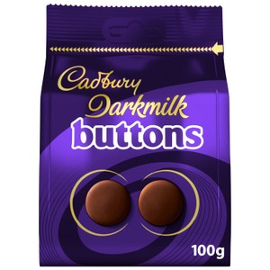 Cadbury Dark Milk Chocolate Buttons Bag 100G