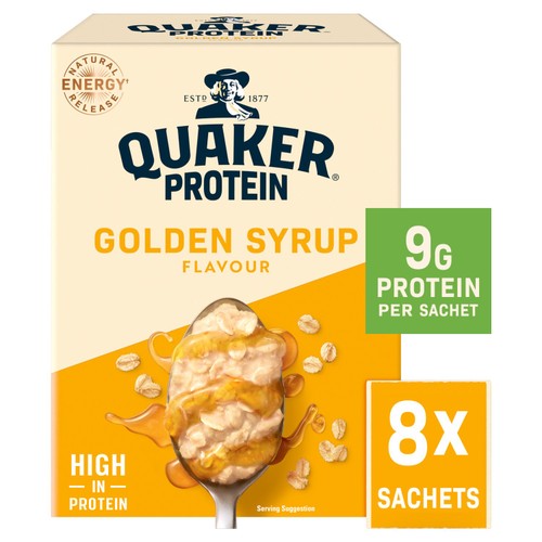 Quaker Oat So Simple Protein Golden Syrup Porridge Sachets 8x43g
