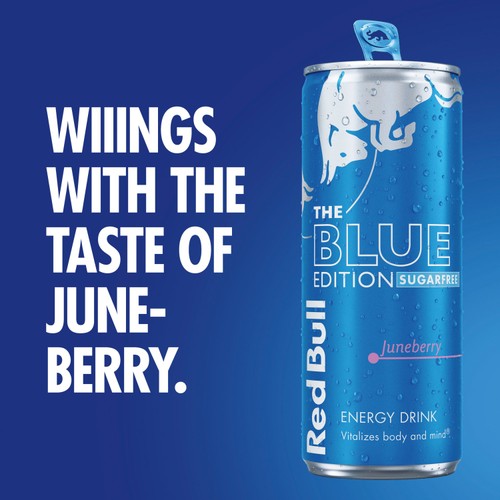 Red Bull Energy Drink Sugar Free Blue Edition Juneberry
