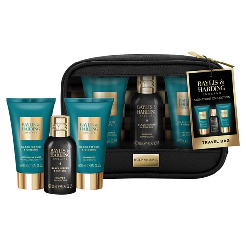 Baylis & Harding Black Pepper & Ginseng Men's Travel Bag Gift Set