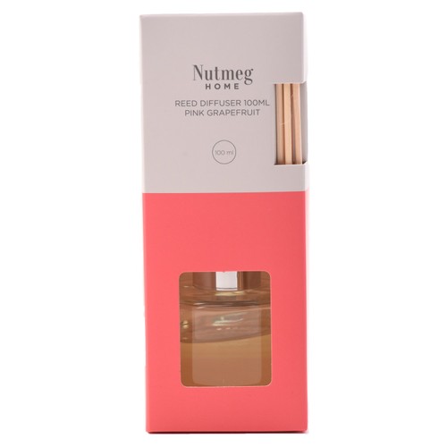 Nutmeg Home Reed Diffuser 100ml Pink Grapefruit