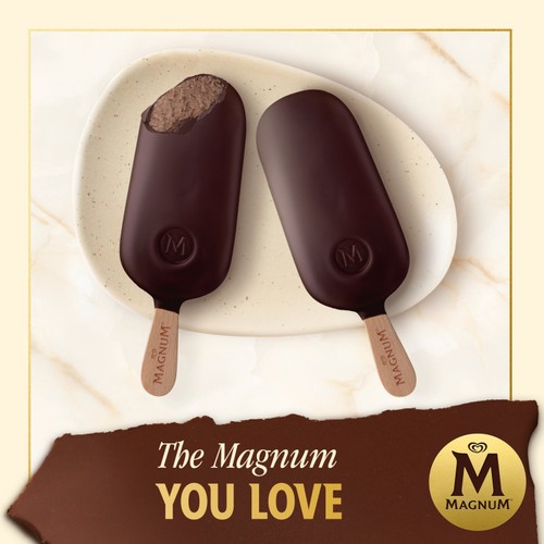 Magnum Collection Intense Dark Chocolate Ice Cream Sticks 3 x 100ml