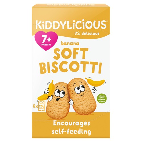Kiddylicious Banana Soft Biscotti Baby Snacks