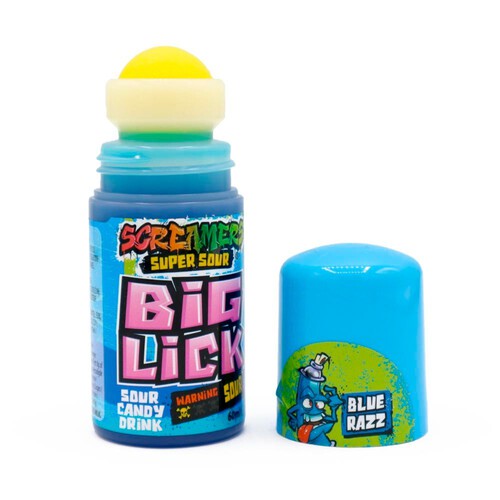 Zed Candy Screamers Blue Razz Big Lick Sour Candy Roller 