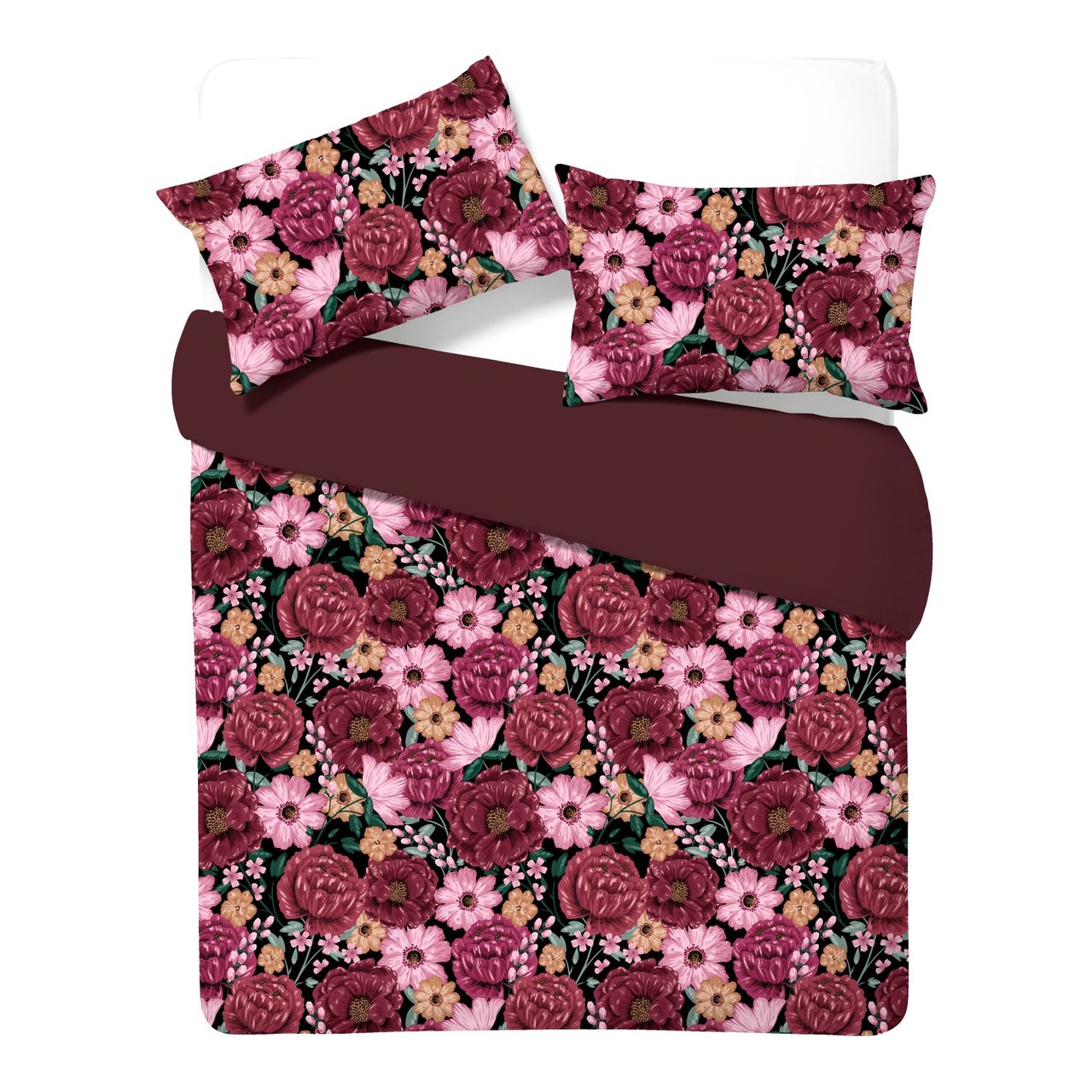 Nutmeg Home 100% Cotton Bold Bloom Duvet Set Double