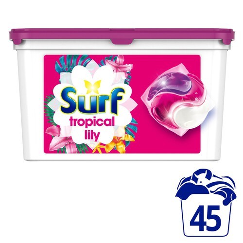 Surf 3-In-1 Tropical Lily Washing Capsules