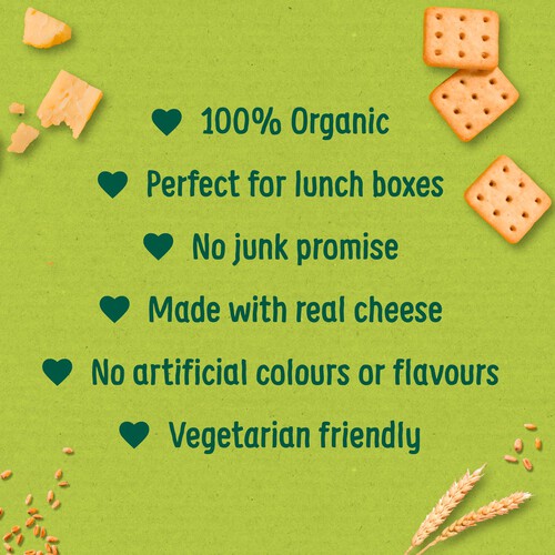 Organix Mini Organic Cheese Crackers Toddler Snack Multipack