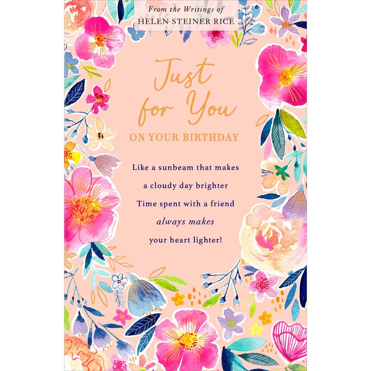 Just For You Floral Birthday Card