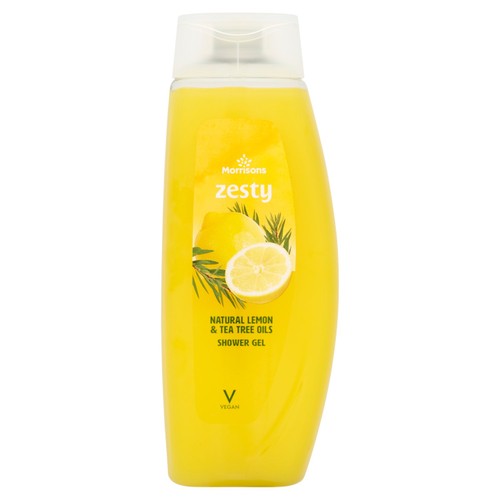 Morrisons zesty natural lemon tea tree oils shower gel