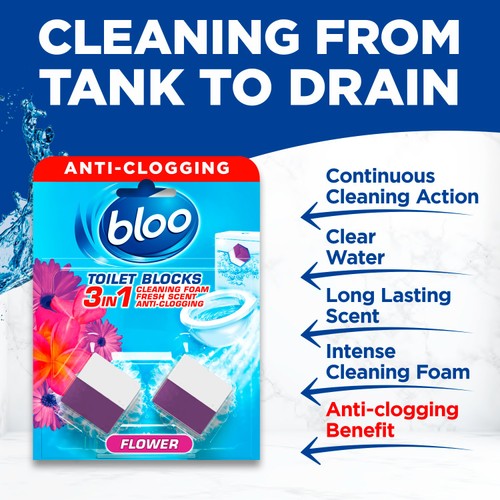 Bloo Incistern Toilet Block Flowers 2 x 50g