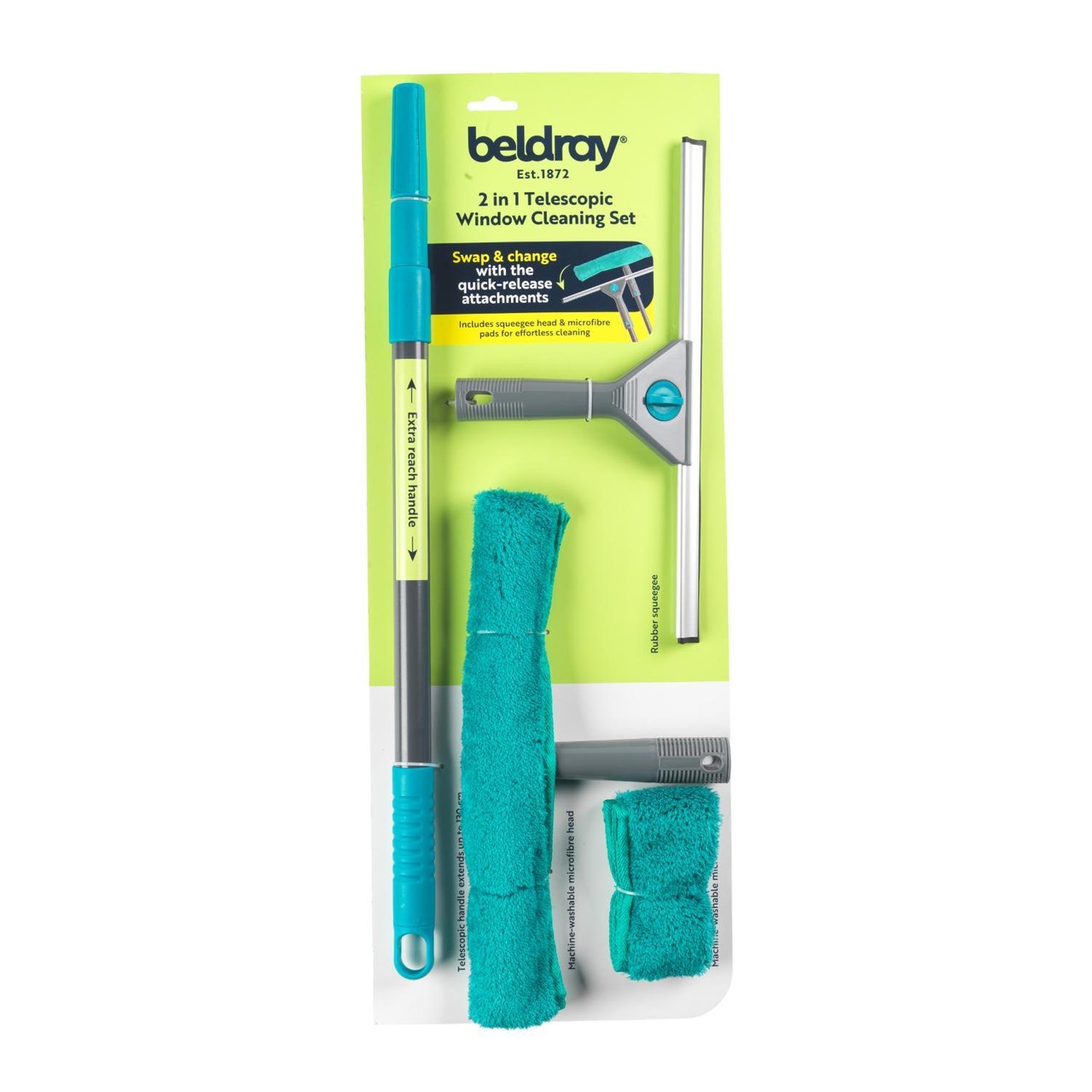 Beldray 2 In 1 Telescopic Window Cleaning Set