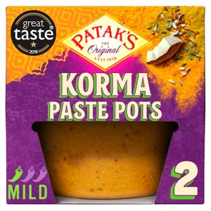 Patak's Korma Indian Mild Spice Paste Pots  2 x 70g