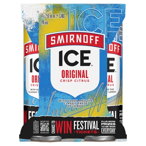 Smirnoff Ice Original 4% Cans 4x250ml