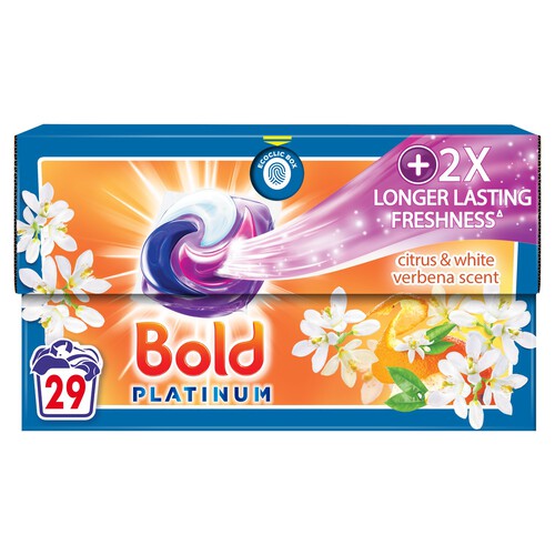 Bold All-In-1 Platinum Pods Citrus & White Verbena Washing Capsules 