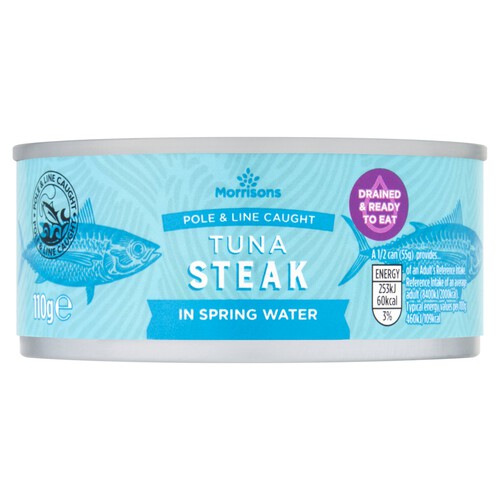 Morrisons Drained Tuna Steaks With Spring Water (110g)