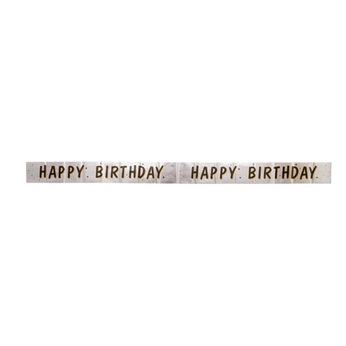 Nutmeg Metallic Happy Birthday Banner