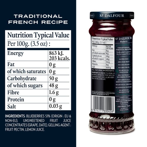 St Dalfour Blueberry Jam 284g