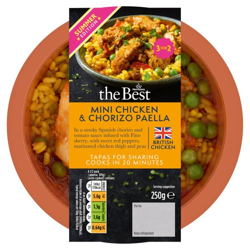 Morrisons The Best Hot Tapas Style Paella 250g