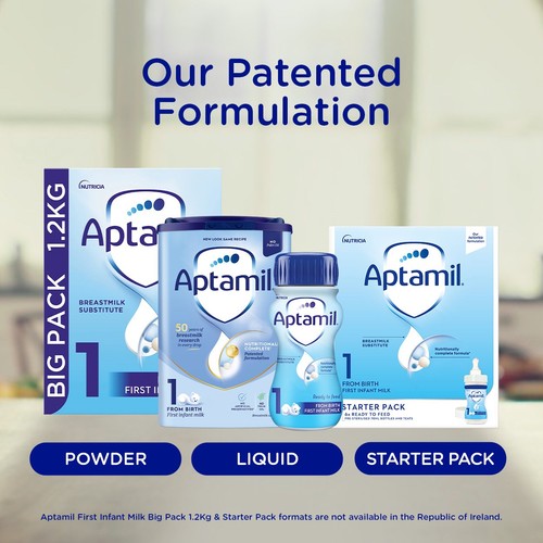 Aptamil First Infant Baby Milk Formula Liquid Starter Pack from