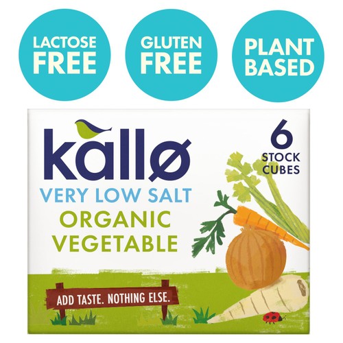 Kallo Organic Very Low Salt Vegetable Stock Cubes 48g