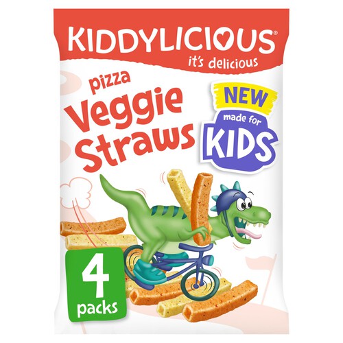 Kiddylicious Pizza Flavoured Veggie Straws Kids Snacks