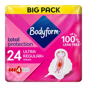 Bodyform Cour V Ultra Normal Sanitary Towels Wings 24 Pack