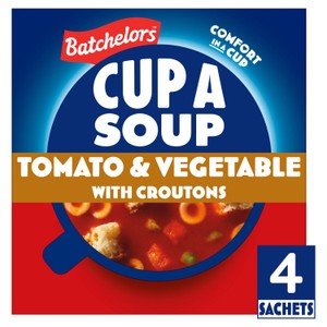 Cup a Soup Tomato & Vegetable with Croutons 4 Instant Soup Sachets 104g