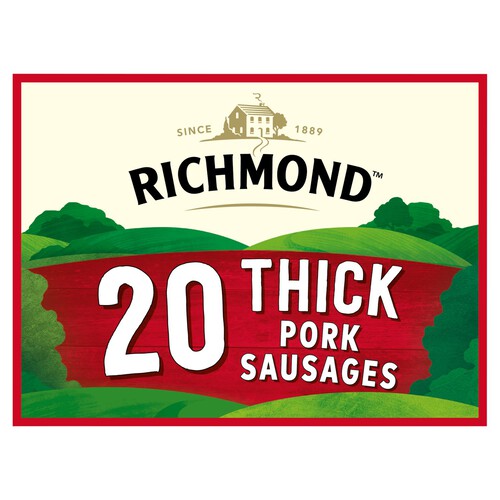 Richmond 20 Thick Pork Sausages Twin Pack