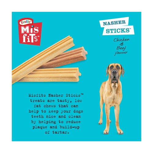 Misfits Nasher Sticks Adult Large Dog Treats with Chicken and Beef 