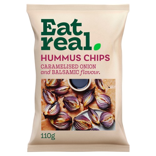 Eat Real Hummus Chips Caramelised Onion And Balsamic Vinegar 