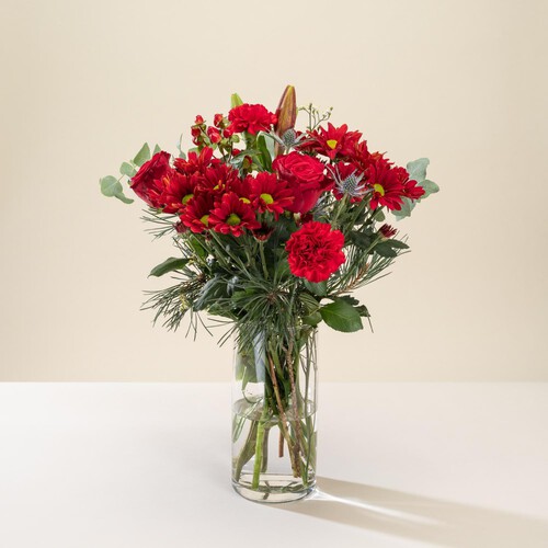 Morrisons Crimson Christmas Flowers Bouquet