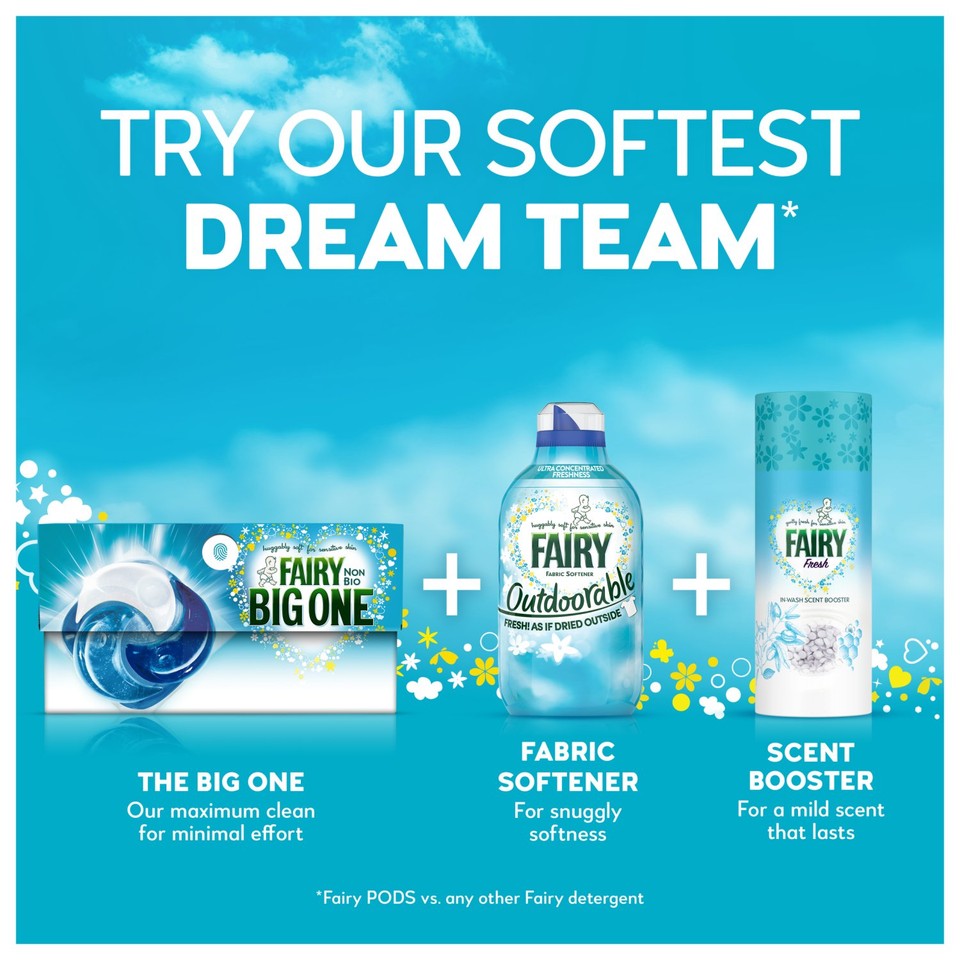 Fairy Non Bio Big One Pods, With Whiteness Booster, 2X
