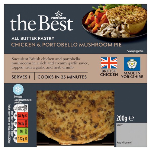 Morrisons The Best Chicken And Portobello Mushroom Pie 