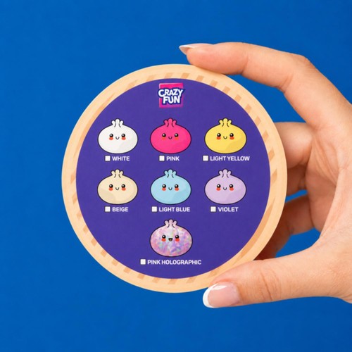 Crazy Fun Pink Holographic Squishy Dumpling Toy