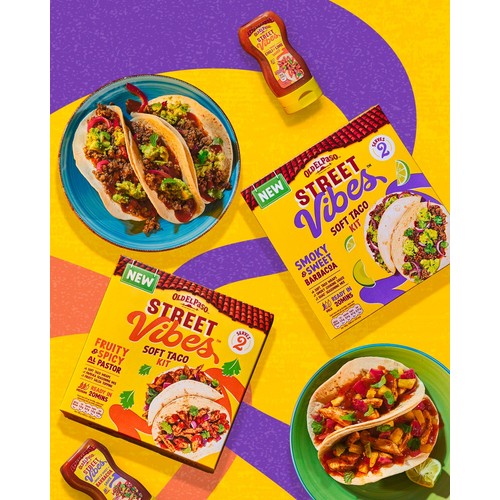 Old El Paso Mexican Street Vibes Smoky & Sweet Barbacoa Soft Taco Kit 255g
