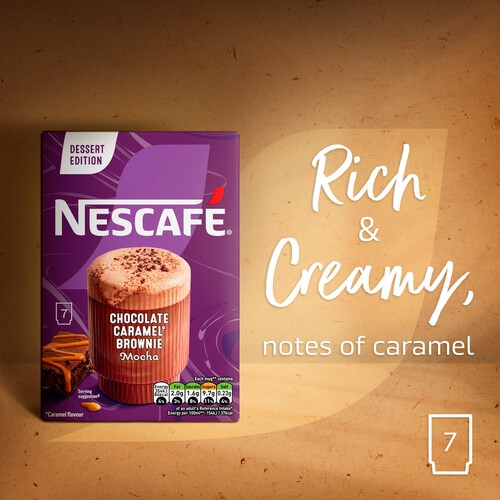 Nescafe Gold Chocolate Caramel Brownie Mocha Coffee 7 Sachets