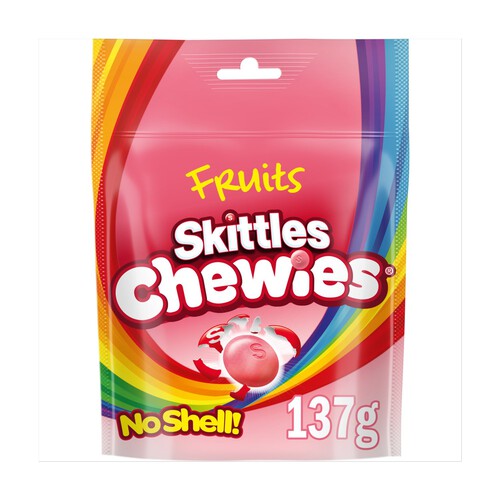 Skittles Chewies Vegan Sweets Fruit Flavoured Pouch Bag 