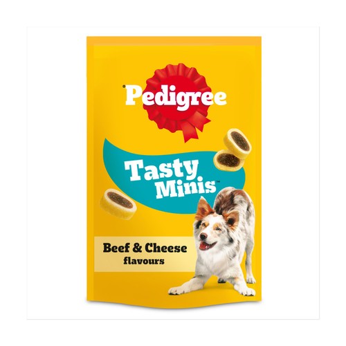Pedigree Tasty Minis Adult Dog Treats Cheese Beef Nibbles