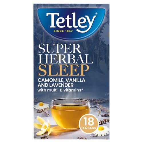 Tetley Super Herbal Sleep Camomile & Vanilla 18 Per Pack