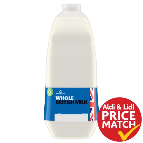 Morrisons British Whole Milk 6 Pints