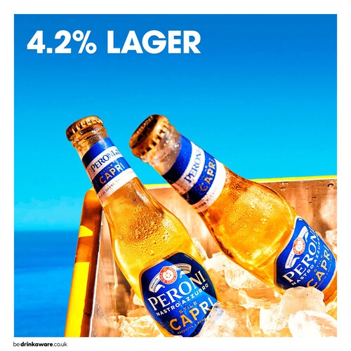 Peroni Nastro Azzurro Stile Capri Beer Lager Bottles