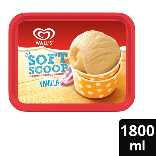 Wall's Soft Scoop Vanilla Ice Cream Tub 1.8L